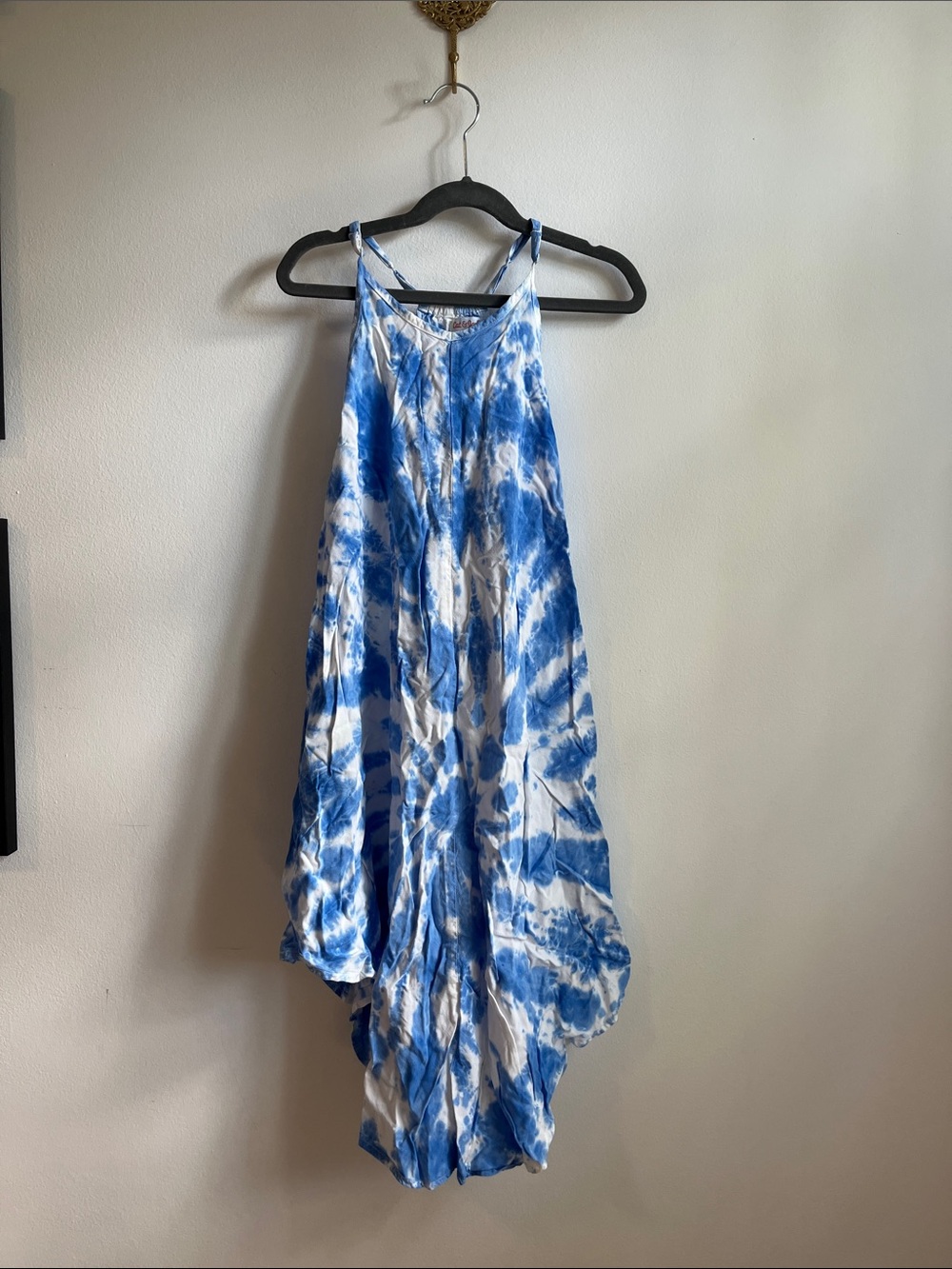 Cat & Jack Blue and White Tie-Dye Girls' Casual Dress